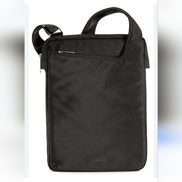 Tucano Italy Finatex Black Crossbody Shoulder Bag Unisex - Picture 1 of 7